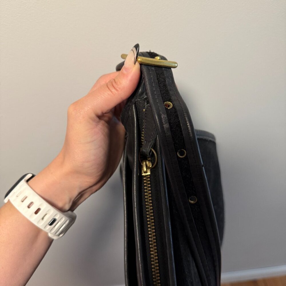 Vintage Coach Bag Black Leather - Picture 11 of 16